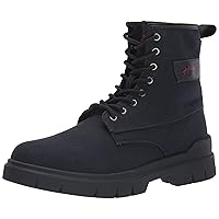 HUGO Women's Ryan Canvas Lace Up Boot Industrial Shoe