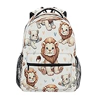 Kid Cartoon Lion Backpack for Boy Girl Elementary School Bag Lion Bookbag Child Back to School Gift,19