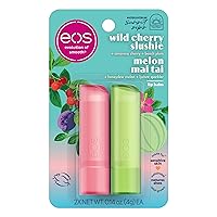 Sunset Sips Lip Balms- Melon Mai Tai & Wild Cherry Slushie, All-Day Moisture, Lip Care, 0.14 oz, 2-Pack