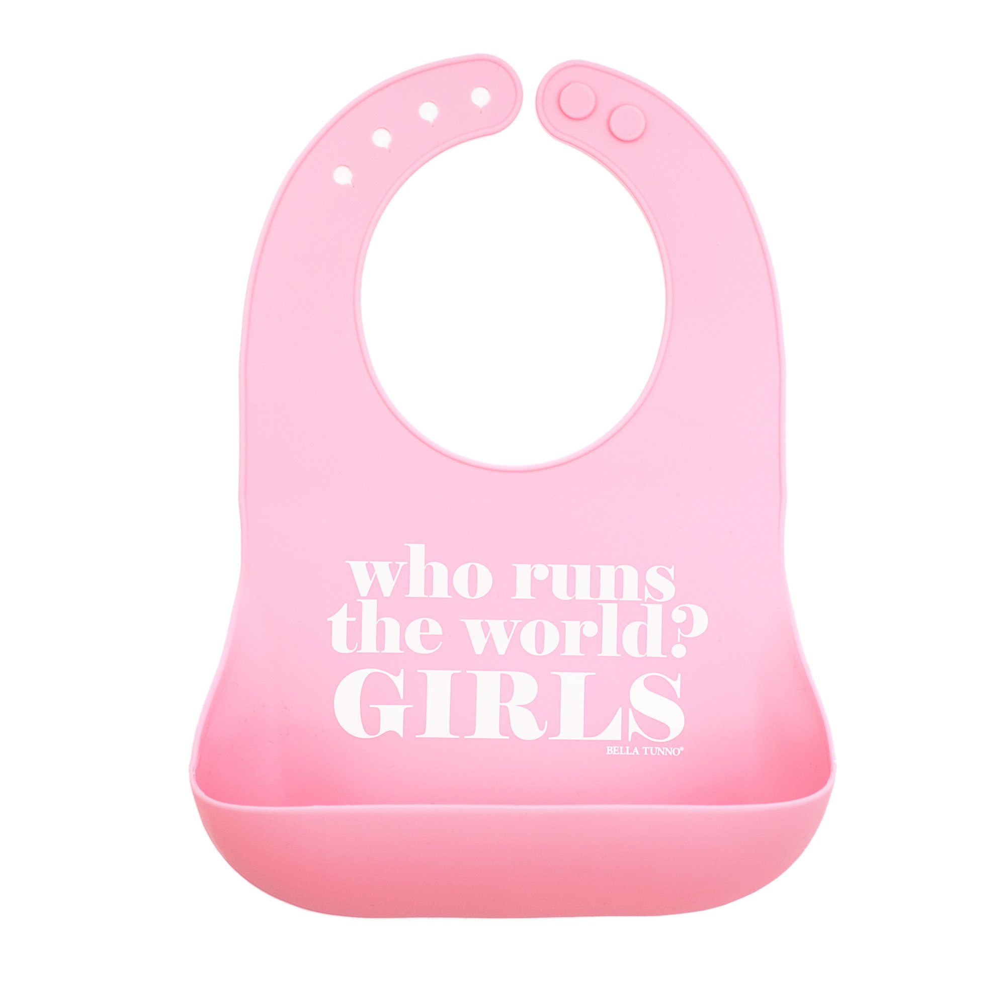 BELLA TUNNO Girl’s Wonder Bib – Silicone Baby Bib for Girls, Non-toxic BPA Free Soft Silicone Bib, Waterproof, Easy to Clean