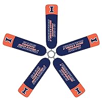 6626 University of Illinois Ceiling Fan Blade Covers, Blue, 5 Piece