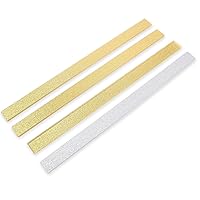 Chinese Mahjong Shimmering Glitter Gold and Silver Tile Pushers Set of 4