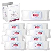 Personal Cleansing Washcloth - Pre-Moistened Wet Wipes with Lanolin & Aloe Vera - Disposable Sheets for Incontinence, Personal Care, Make-Up Removal, 1 Case - 8 Refill Packs of 64 Wipes