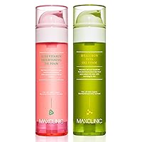 [K-Beauty] Rose Vitamin + Hyaluron Vita Oil Foam Gift Set | Daily Face Wash Oil Based Cleanser to Foam | Korean Skin Care Oil Cleanser for Dry Sensitive Skin | Face Cleanser Bundle