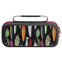 Colorful Fishing Lures Carrying Case For Nintendo Switch Protective Portable Travel Tote Bag