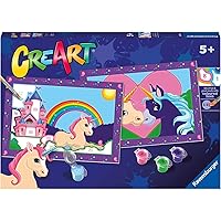 Ravensburger Magical Unicorns Paint by Numbers Kit for Kids - 23558 - Painting Arts and Crafts for Ages 5 and Up