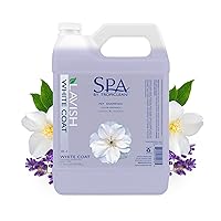 TropiClean SPA Lavish Dog Shampoo | Dog Whitening Shampoo For White Coats & All Other Coat Types | Naturally Derived Salon Grade Ingredients | Made in the USA | 1 Gallon