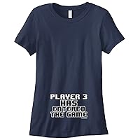 Threadrock Women's Player 3 Has Entered The Game Pregnancy Reveal T-Shirt
