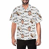 Custom Hawaiian Shirts with Face, Personalized Tropical Beach Shirt Funny Hawaiian Shirts for Men