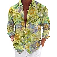 Hawaiian Shirt for Men Funny Polyester Summer Tees Loose Beach Comfortable Button Down Unisex Printing Streetwear