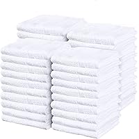 Simpli-Magic 79118 Commercial Grade Soft Plush Cotton Terry Towels, 60-Pack, White