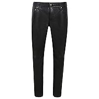 Ladies Leather Pant Black Biker Jeans Style Sweat Track Pant Real Lambskin 4532