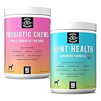 Probiotics for Dogs & Glucosamine Chondroitin Bundle - 60 Soft Chews Each - Dog Probiotics and Digestive Enzymes with Glucosamine for Dogs - Vet Strength Pet Supplement - Made in USA