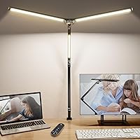 Desk Lamps for Office With 3 Light Bars,Eye-Friendly Desk Lamps for Home Office, Drafting Table Light with Automatic Off Timer、Memory Function,Desk Lights for Home Office,Led Desk Lamp with Clamp.