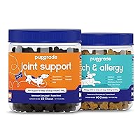 2-Pack Joint Support & Itch & Allergy Chew Supplements for Dogs - Immune Support with Alaskan Salmon Fish Oil - Hip and Joint Pain Relief - 120 Chews Total