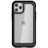 Ghostek ATOMIC slim Clear iPhone 11 Pro Case Black Shockproof Aluminum Metal Bumper Heavy Duty Protection Premium Strong Protective Phone Cover Designed for 2019 Apple iPhone 11 Pro (5.8 Inch) (Black)