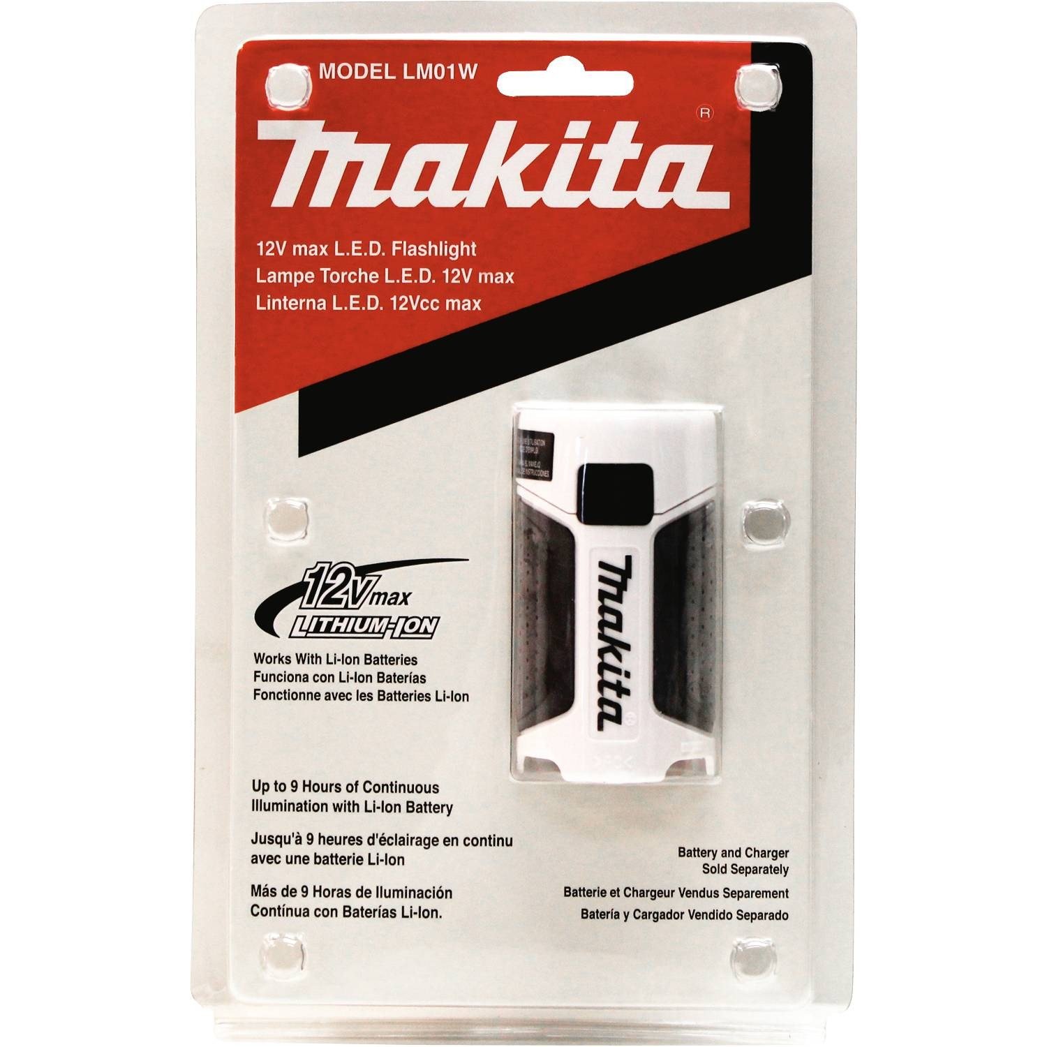 Makita LM01W 12V max Lithium-Ion L.E.D. Flashlight, Flashlight Only