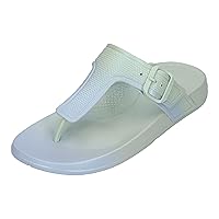 FitFlop Women's Iqushion Iridescent Adjustable Buckle Flip-Flops Wedge Sandal