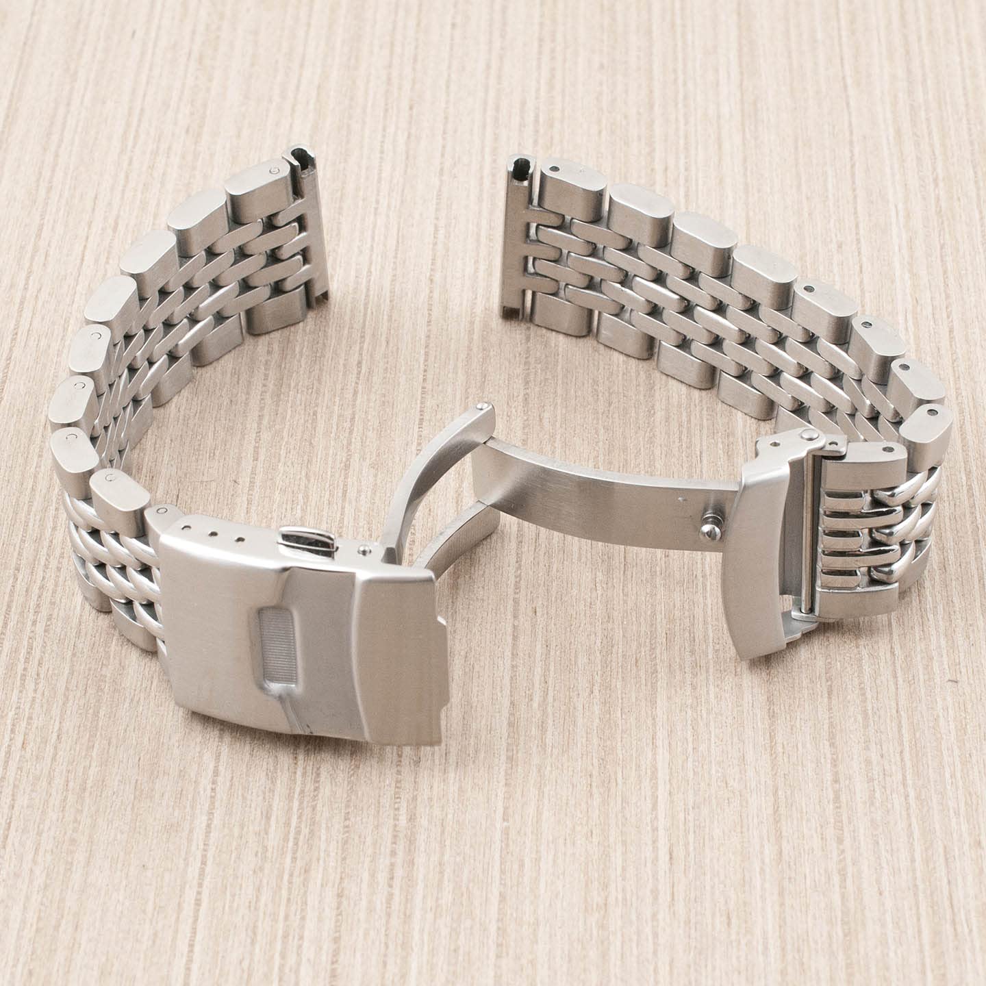 StrapHabit Beads of Rice Watch Bracelet Band Strap - Stainless Steel Vintage BOR 18mm 19mm 20mm 21mm 22mm 24mm