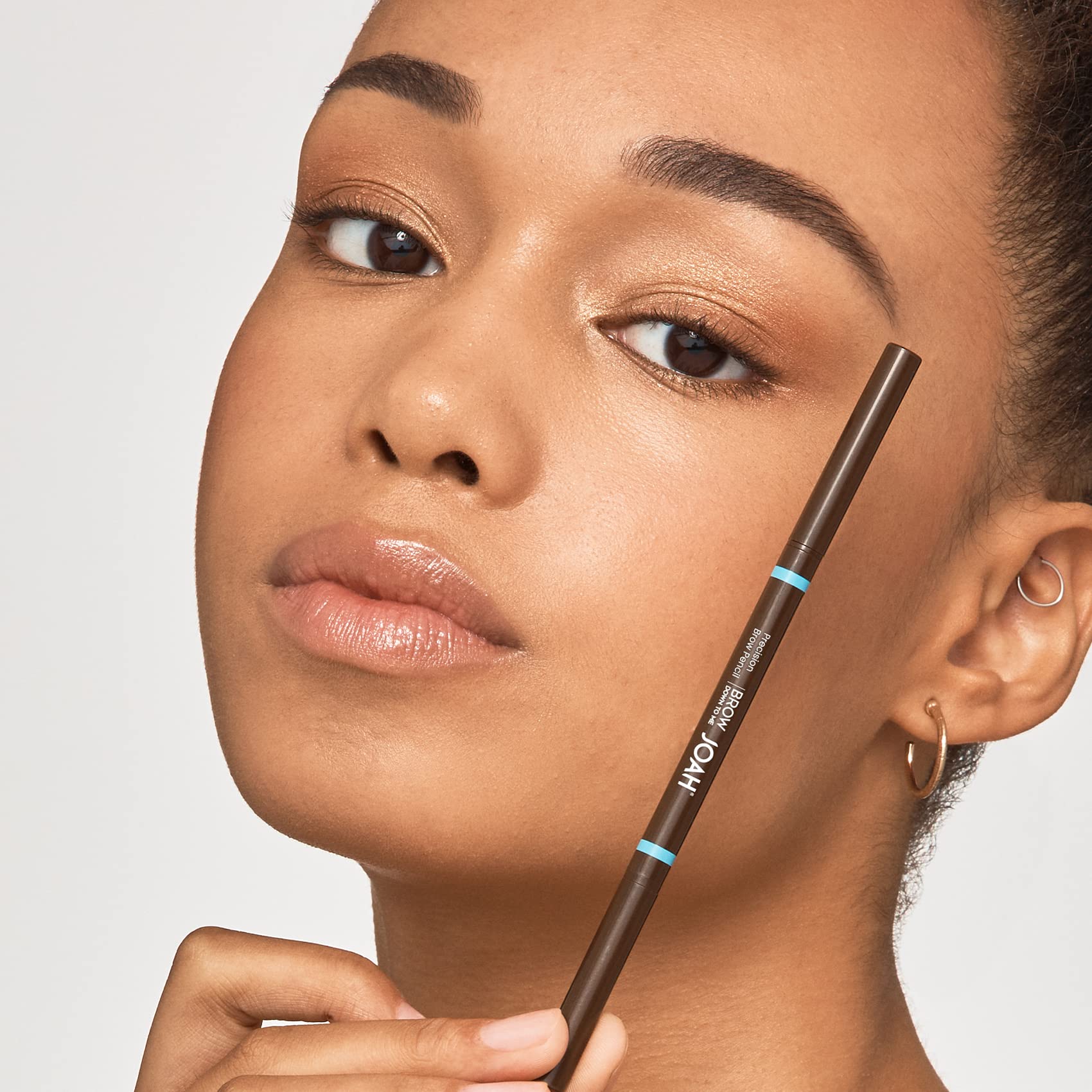 JOAH Brow Down To Me Precision Brow Pencil with Built-In Spoolie, Soft Brown