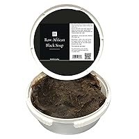 HalalEveryDay African Black Soap paste 16 oz - Made with pure Raw African Black soap - Free of all chemicals