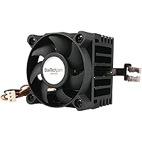 StarTech.com 50x50x41mm Socket 7/370 CPU Cooler Fan w/ Heatsink and TX3 and LP4 (FANP1003LD) Black