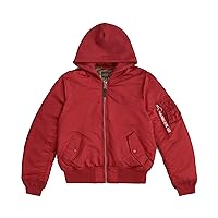 Alpha Industries Men's MA-1 Natus Flight Jacket (S, Red with Olive Lining)