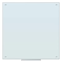 U Brands Glass Dry Erase Board, 35 x 35 Inches, White Frosted Non-Magnetic Surface, Frameless