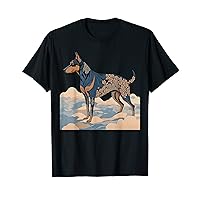 Surrealism Japanese Painting Doberman dog T-Shirt