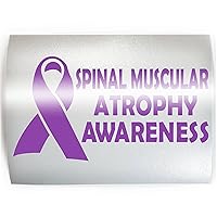 Spinal Muscular Atrophy AWARENESS Purple Ribbon - PICK YOUR COLOR & SIZE - Vinyl Decal Sticker D