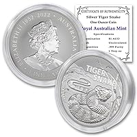 2024-1 oz Australia's Most Dangerous Series - Tiger Snake Silver Coin Brilliant Uncirculated (in Capsule) with Certificate of Authenticity $1 Seller BU