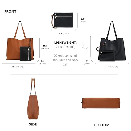 Scarleton Leather Tote Bag for Women, Womens Purses and Handbags, Reversible Tote Bags for Women, Purses for Women, H1842