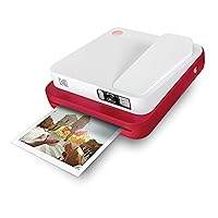 Zink KODAK Smile Classic Digital Instant Camera for 3.5 x 4.25 Zink Photo Paper - Bluetooth, 16MP Pictures (Red)