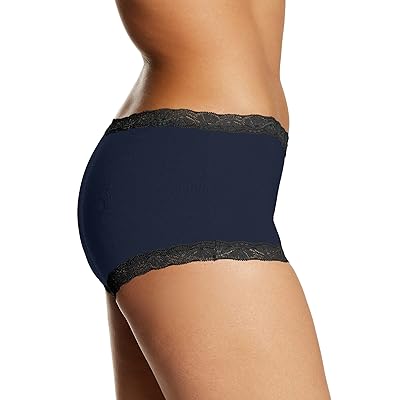 Maidenform Women's Microfiber Boyshort Panty Pack, One Fab Fit Boyshort  Panties With Lace, 3-pack