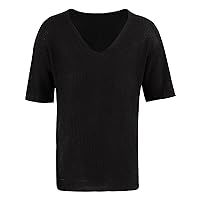 Men's Casual Slim Fit V-Neck Pullover Shirt Long Sleeve Knitted Sweaters Lightweight Muscle Cotton Athletic Tee Shirts