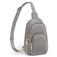 S-ZONE Leather Sling Bag for Women, RFID Blocking Small Crossbody Sling Backpack Purses Chest Bags for Travel Cycling Hiking