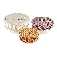 DII Reusable Cloth Bowl Cover Collection Machine Washable, Cotton with Elastic Stretch for Food Storage, 10.25