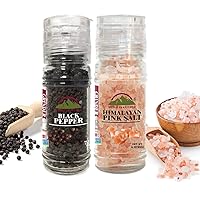 Himalayan Pink Salt & Black Pepper Grinder-Set of 2