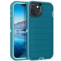 for iPhone 15 Plus Case,Heavy Duty 3-Layer[Shockproof][Dropproof][Dust-Proof] Military Grade Full Body Rugged Protection Cover Case for Apple iPhone 15 Plus 5G 6.7 inch,Blue