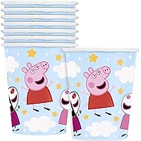 Unique Industries Peppa Pig Disposable Paper Cups - 9oz (8 Ct) | Eco-Friendly & Fun Drinkware - Perfect for Kids Birthdays & Celebrations
