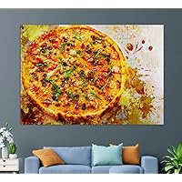 Kitchen Wal, Pizza Canvas Print, Pizza Wall Art, Pizza Paintingl Decor, Restaurant Décor