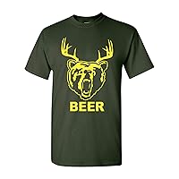 New Beer Deer Bear Sunny Mac Funny TV Adult T-Shirt Tee
