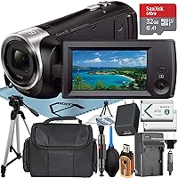 Sony HDR-CX405 Camcorder Video Recording Camera HD Handycam with SanDisk 32GB Micro Memory Card + Charger + Case + Tripod + A-Cell Accessory Bundle
