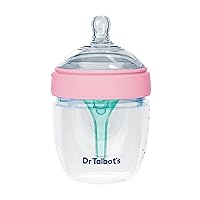 Silicone Anti-Colic Bottle - Self-Sterilizing Baby Bottle for Newborns - 5 oz - Pink
