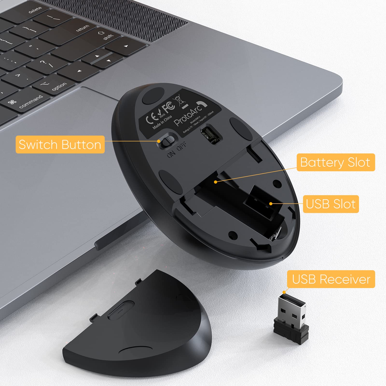 ProtoArc Backlit Wireless Ergonomic Keyboard & ProtoArc Ergonomic Wireless Vertical Mouse