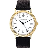 Gents Wristwatch Calendar with Masonic Symbols Gold Finish - Luxury Presentation Box