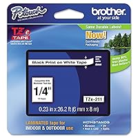 Brother Genuine P-Touch TZE-211 Label Tape 1, 1/4