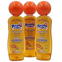 Ricitos de Oro Honey Bee Shampoo Baby Cleansing Shampoo Rattle Cap ParabenFree Product for Baby’s Delicate Hair Hypoallergenic 3-Pack of 8.4 FL Oz Each, 3 Bottles