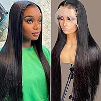 Straight Lace Front Wigs Human Hair 180 Density 13x4 HD Lace Front Wigs for Black Women Pre Plucked with Baby Hair 22Inch