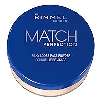 Rimmel London Match Perfection - 001 Transparent - Silky Loose Face Powder, Lightweight, Up to 8-Hour Wear, Fights Shine, 0.35oz
